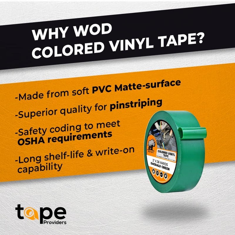 WOD Tape WOD VTC365 Red Vinyl Pinstriping Tape, 1/4 inch x 36 yds. for School Gym Marking Floor, Crafting, & Stripping Arcade1Up, Vehicles and More - Image 2